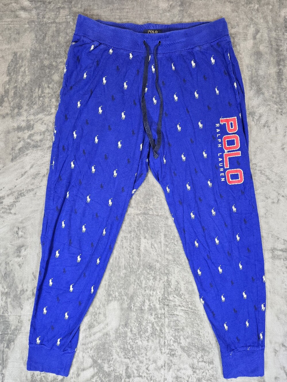 Polo Ralph Lauren AOP Pony Print Sleepwear Pants Size Large Blue